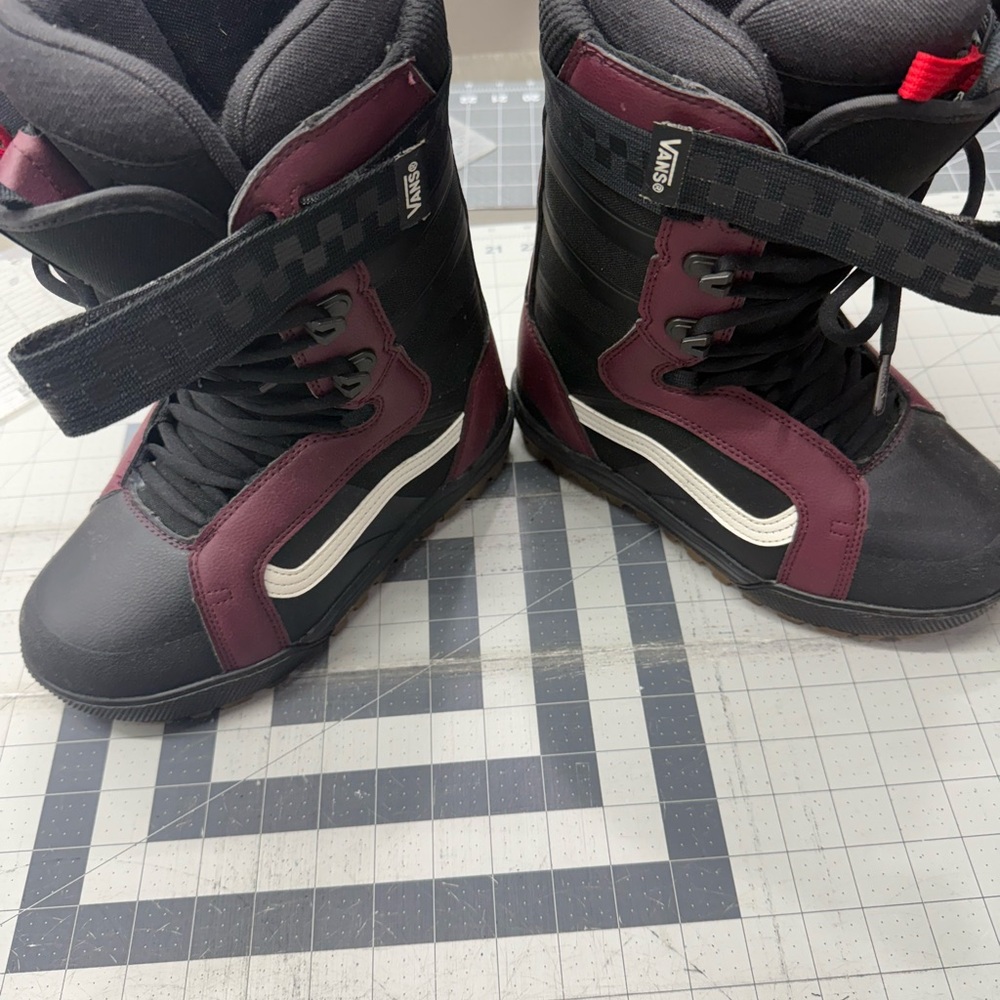 Vans Women's Black and Burgundy Snowboard Boots - Jill Perkins limited edition